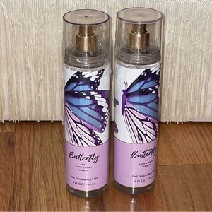 - NEW 2 Full Size Bath and body works BUTTERFLY Sprays BBW